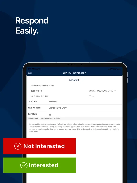 Zrzuty ekranu Alliance Workforce Solutions iPad 