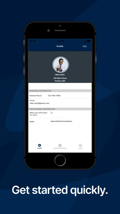 Zrzuty ekranu Alliance Workforce Solutions