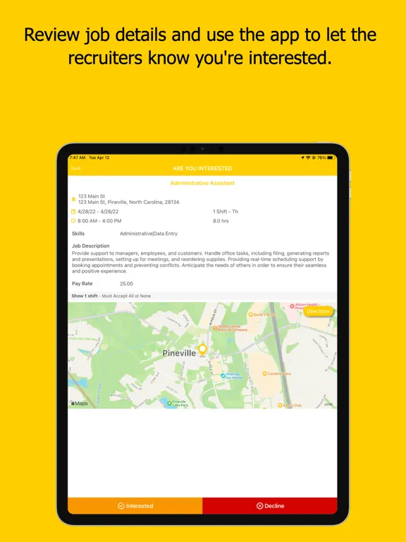 Ảnh chụp màn hình của Debbie's Staffing iPad 