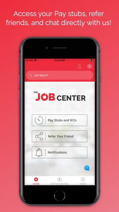 Capturas de tela do The Job Center