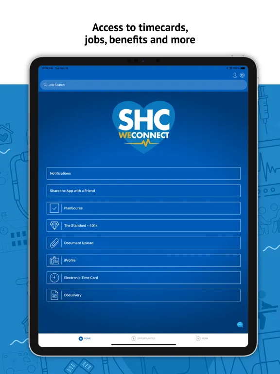 Captures d'écran de SHC WeConnect: Healthcare Jobs iPad 