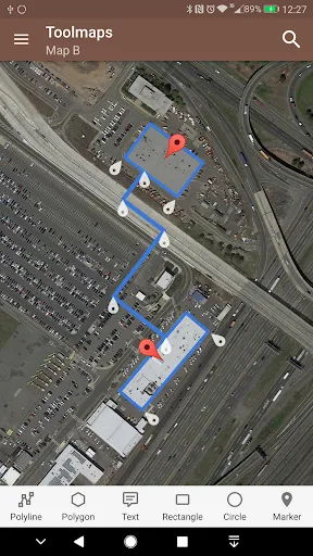 Capturas de tela do Tools for Google Maps