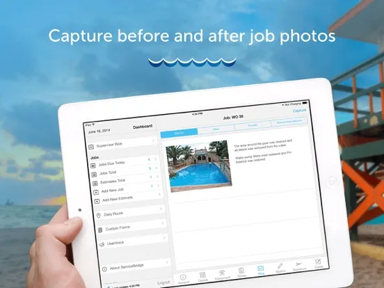 Ảnh chụp màn hình của SB for ServiceCEO iPad 