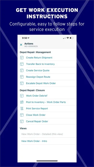 Capturas de pantalla de ServiceMax Go
