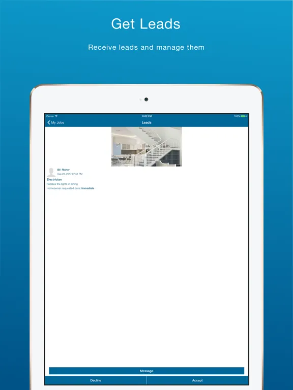 Tangkapan skrin Concierge PRO iPad 