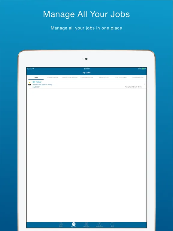 Tangkapan skrin Concierge PRO iPad 
