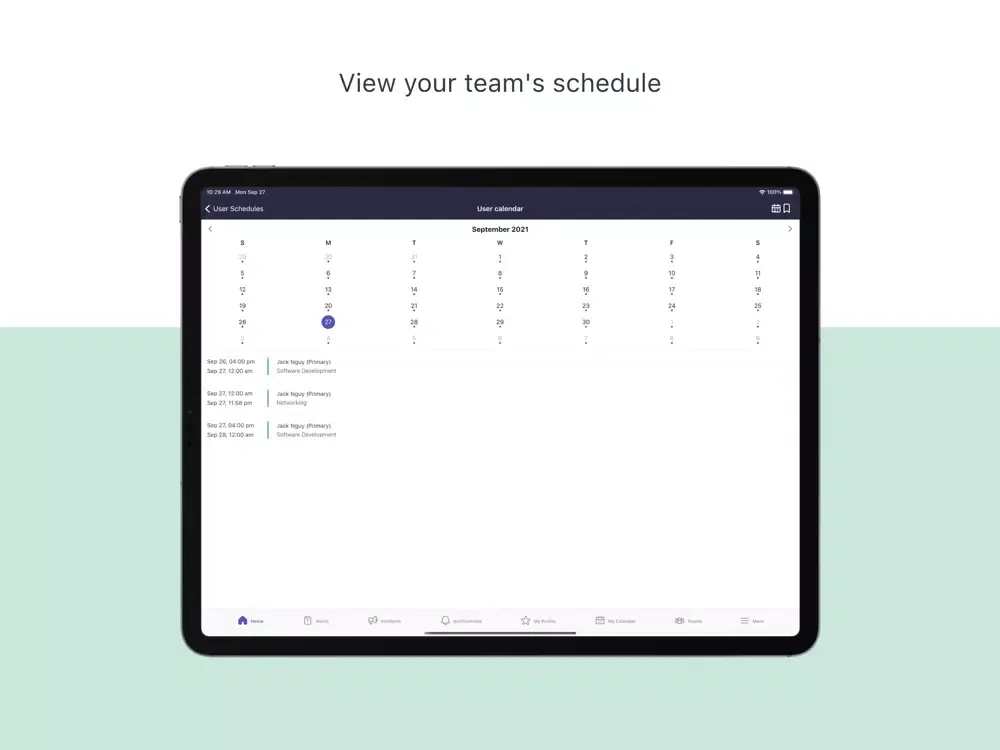 Ảnh chụp màn hình của Lightstep Incident Response iPad 