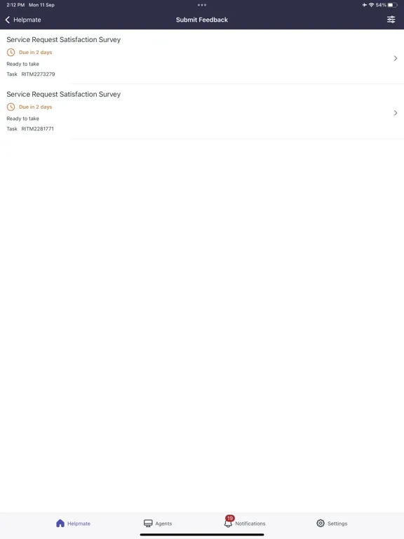 Capturas de tela do Genpact Hub iPad 