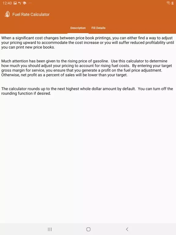 Fuel Price Adjustment Calculat iPad  스크린샷