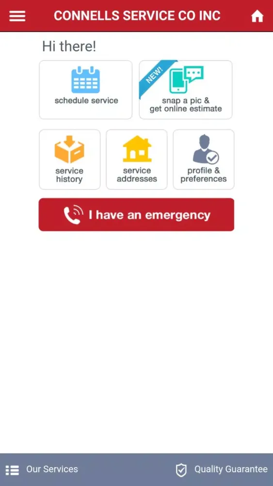 Connell’s Connect HVAC Screenshots