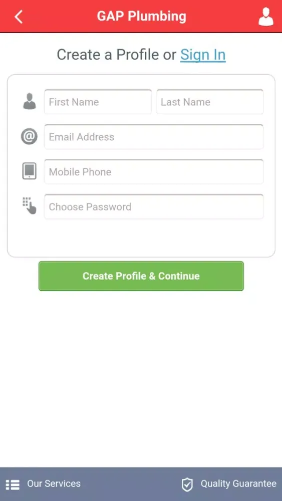 Capturas de pantalla de GAP Plumbing App