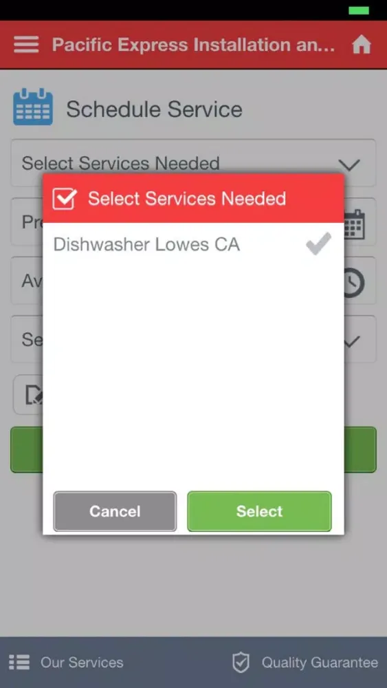 Pacific Express Installations and Services Screenshots