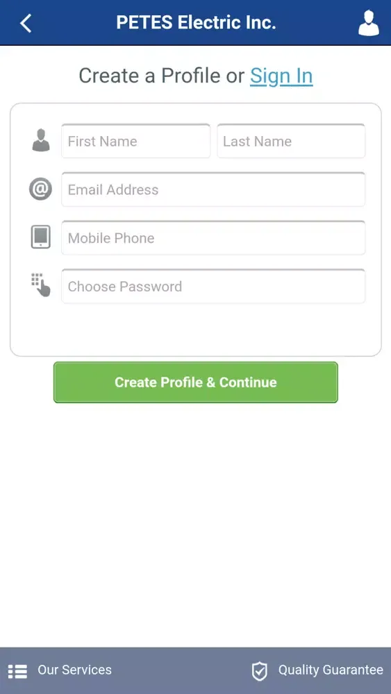 Скриншоты PETES Electric Service App