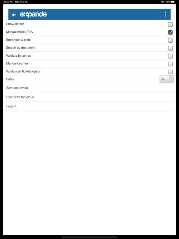 Tangkapan skrin Validador eXpande iPad 