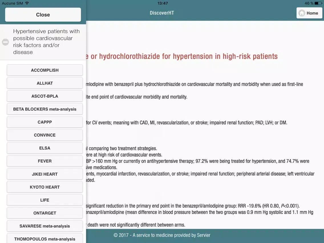Tangkapan layar DiscoverHT iPad