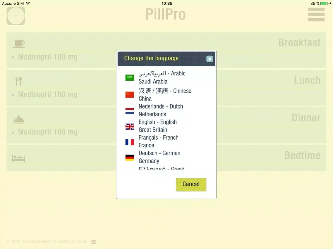 Zrzuty ekranu Pill Pro iPad 