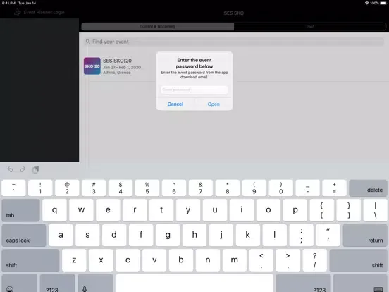 Capturas de tela do SES SKO iPad 