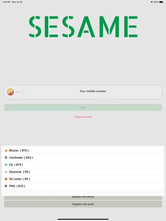 Capturas de tela do Sesame-AG iPad 