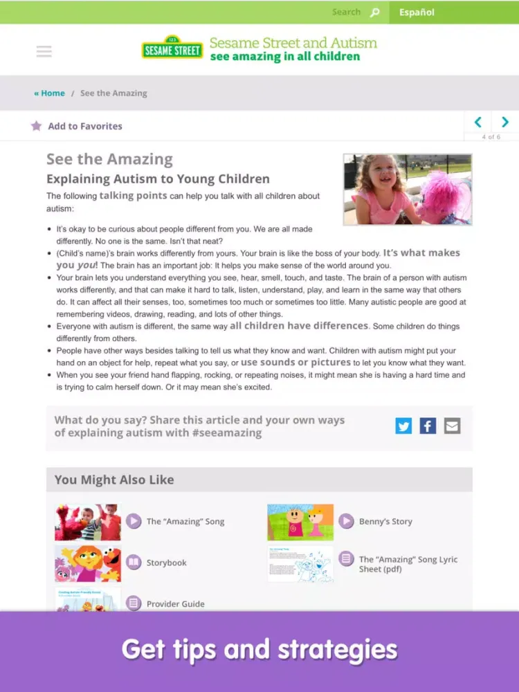 Sesame Street and Autism iPad  Ekran Görüntüleri