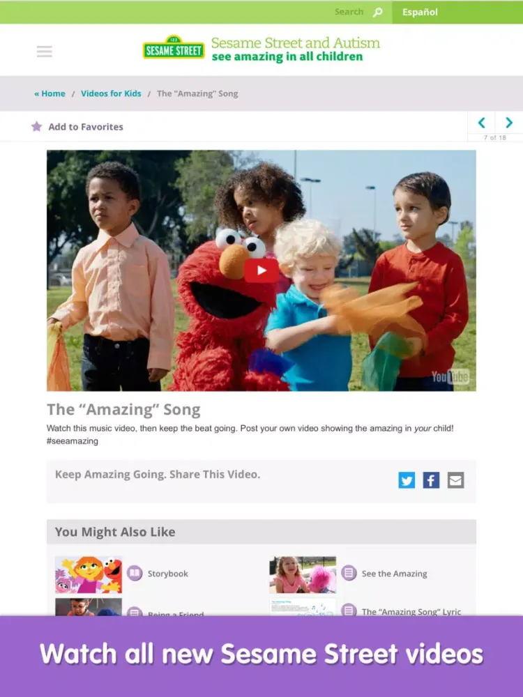 Sesame Street and Autism iPad  Ekran Görüntüleri