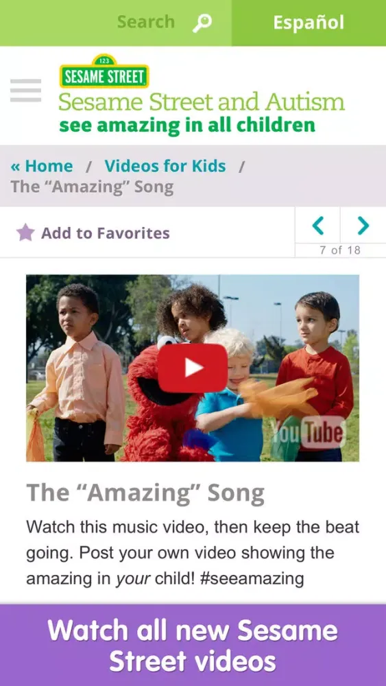 Sesame Street and Autism Ekran Görüntüleri