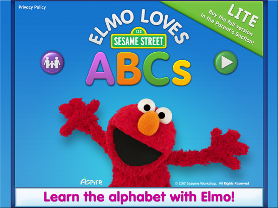 Elmo Loves ABCs Lite iPad  Screenshots