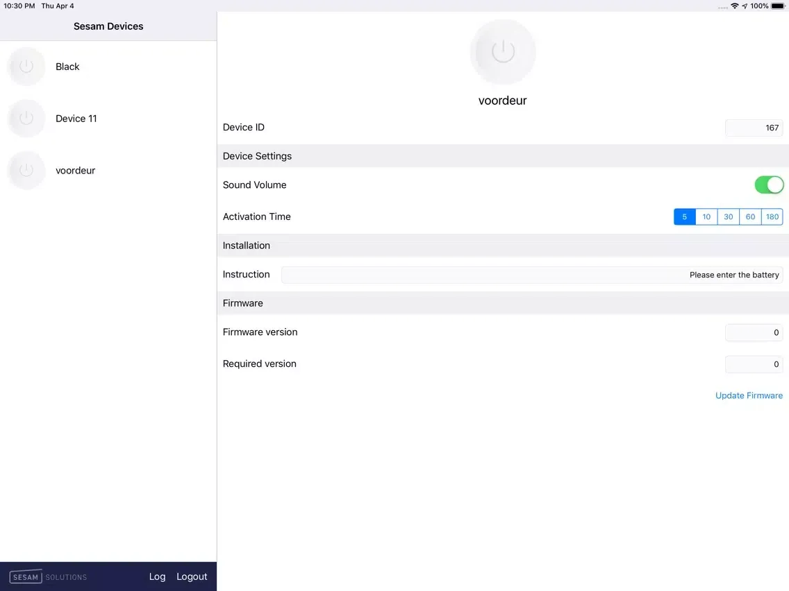 Sesam Smart Access Light iPad 應用截圖