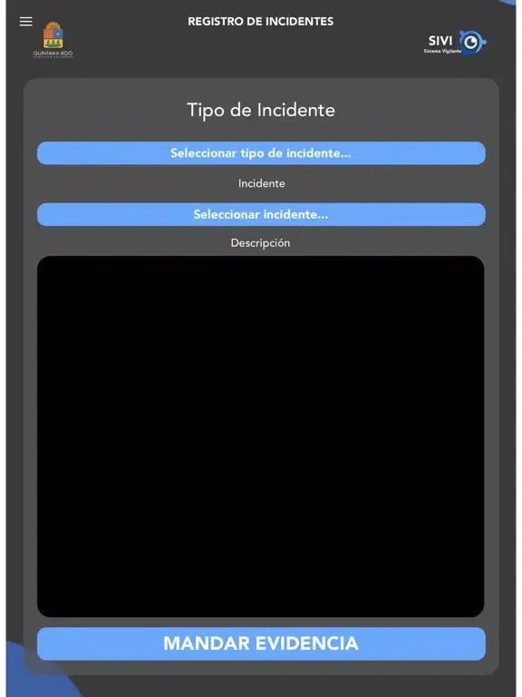 Zrzuty ekranu Sistema Vigilante SIVI iPad 