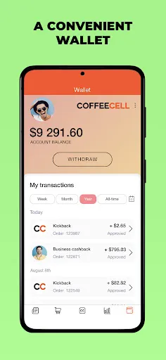 Coffeecell سکرین شاٹس