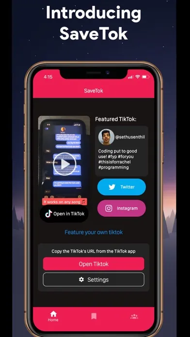 Capturas de pantalla de SaveTok