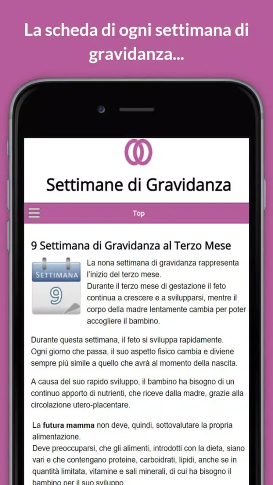 Settimane Gravidanza - Calendario di Gravidanza Screenshots