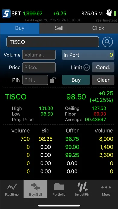 Capturas de pantalla de TISCO eTrade for iPhone