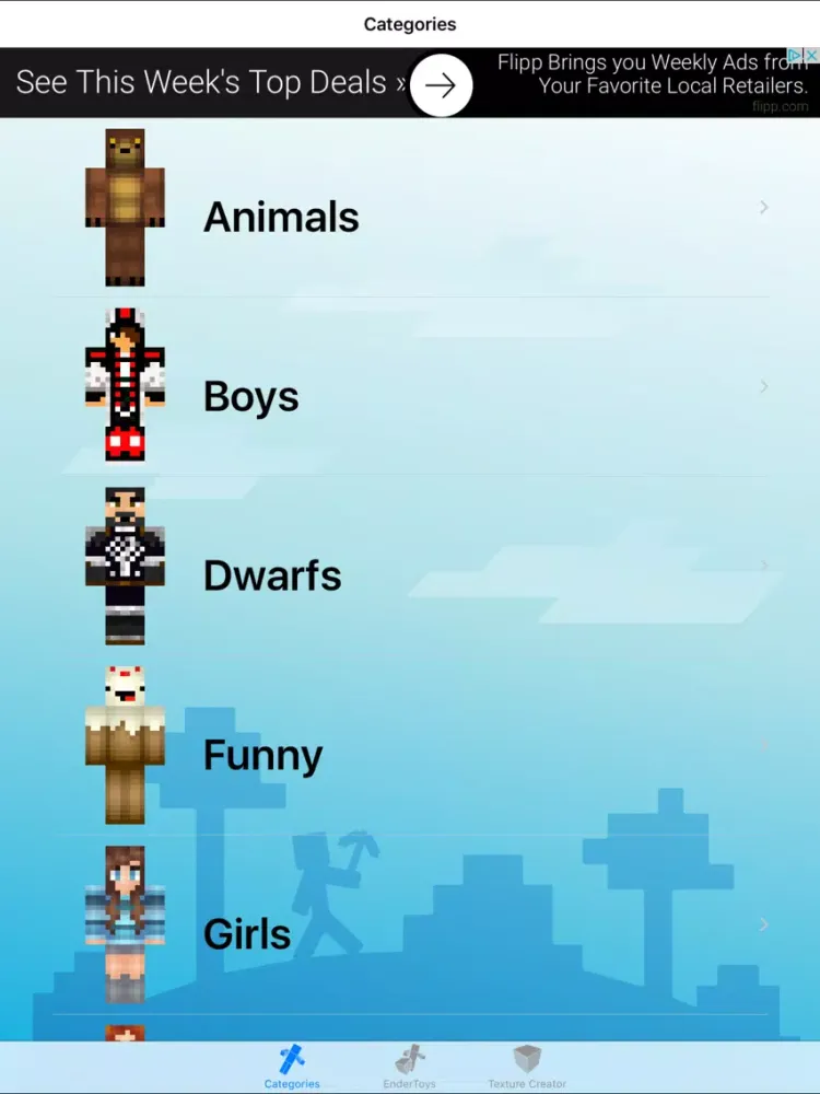 Captures d'écran de Best Skins Pro for Minecraft Game iPad 