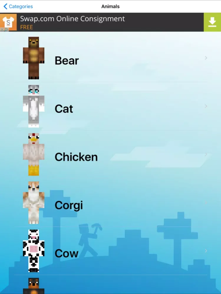 Captures d'écran de Best Skins Pro for Minecraft Game iPad 