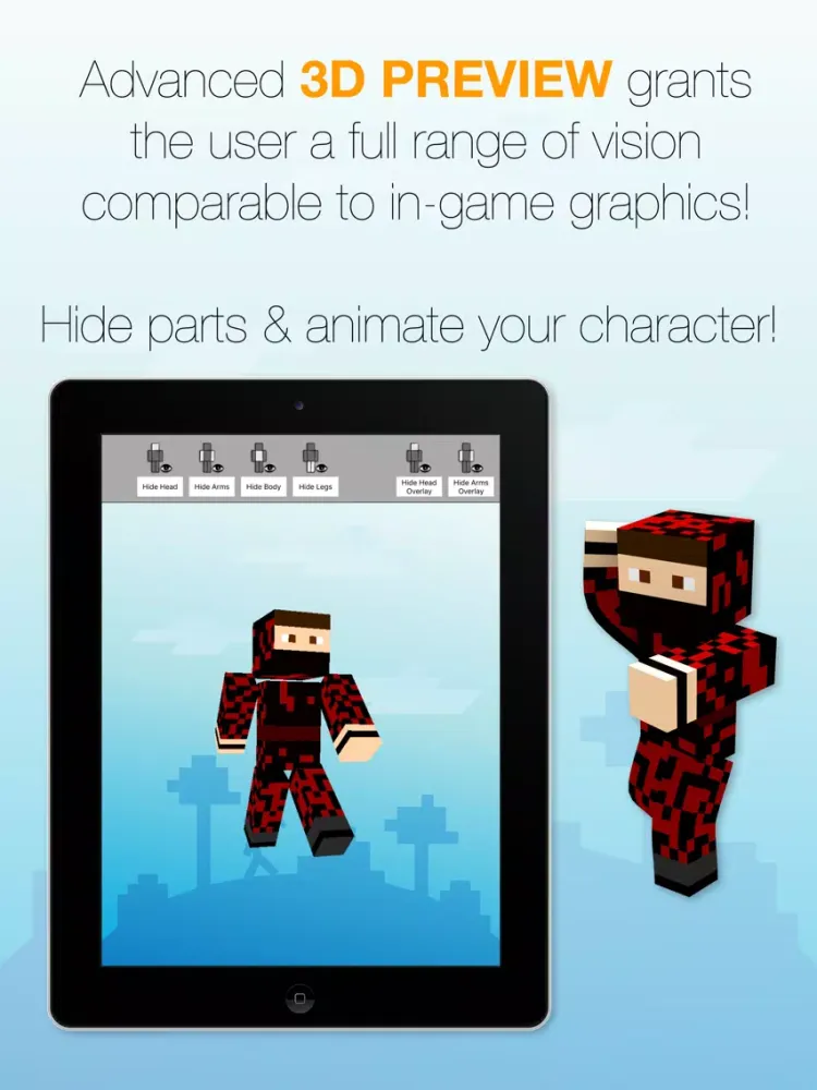 Best Skins Creator Pro - for Minecraft PE & PC iPad 應用截圖