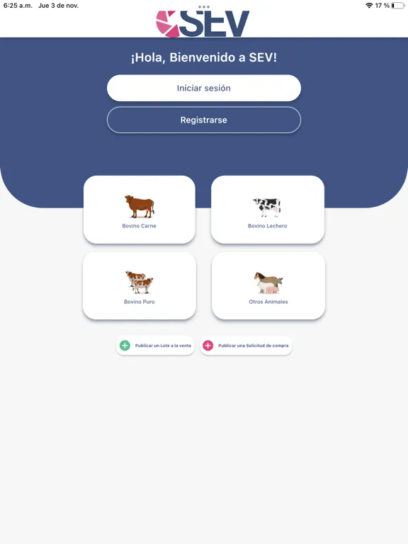 Mercado Ganadero SEV iPad 应用截图