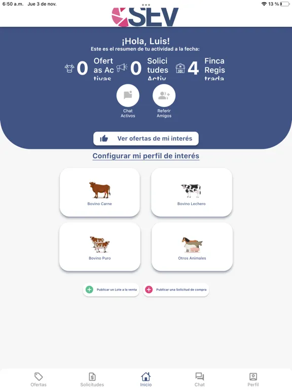 Mercado Ganadero SEV iPad 应用截图