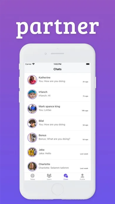 Tabee – Language Exchange Chat Screenshots