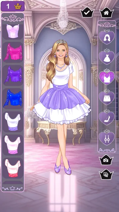 Purple princess dress up Screenshots