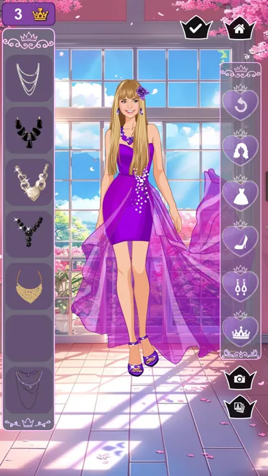 Purple princess dress up Screenshots