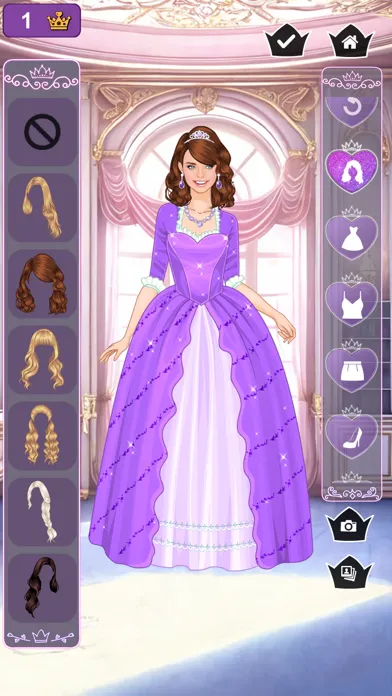 Purple princess dress up Screenshots