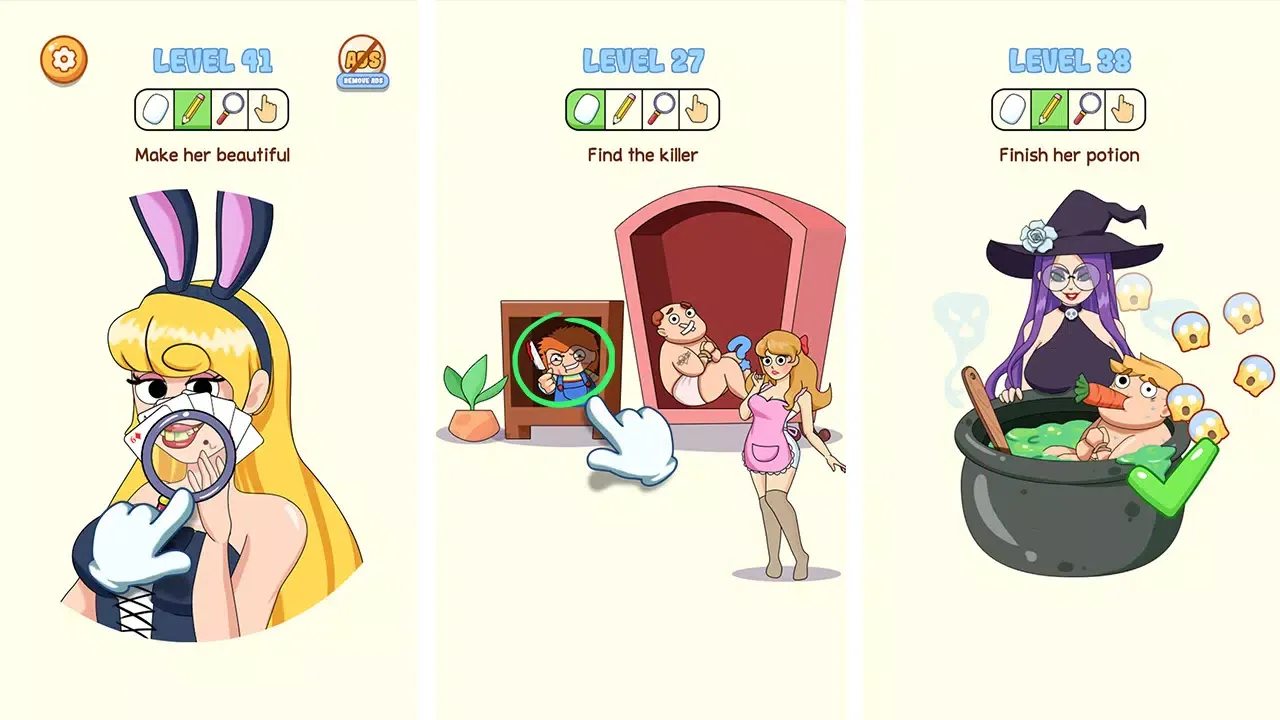 Captures d'écran de Naughty Puzzle: Tricky Test