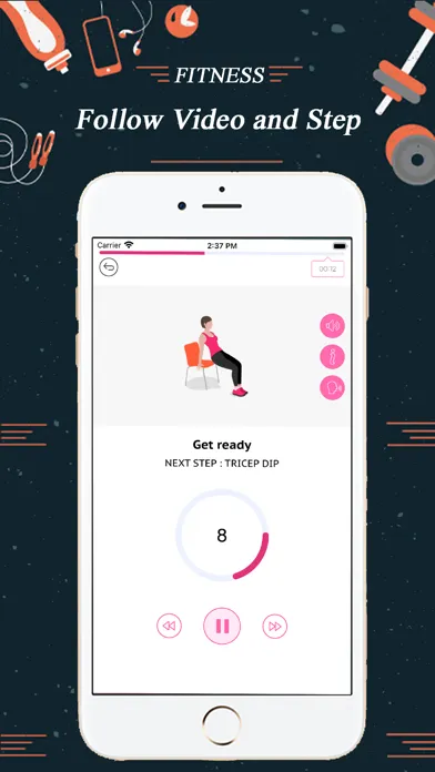 Tangkapan skrin 7 min Workout : at Home