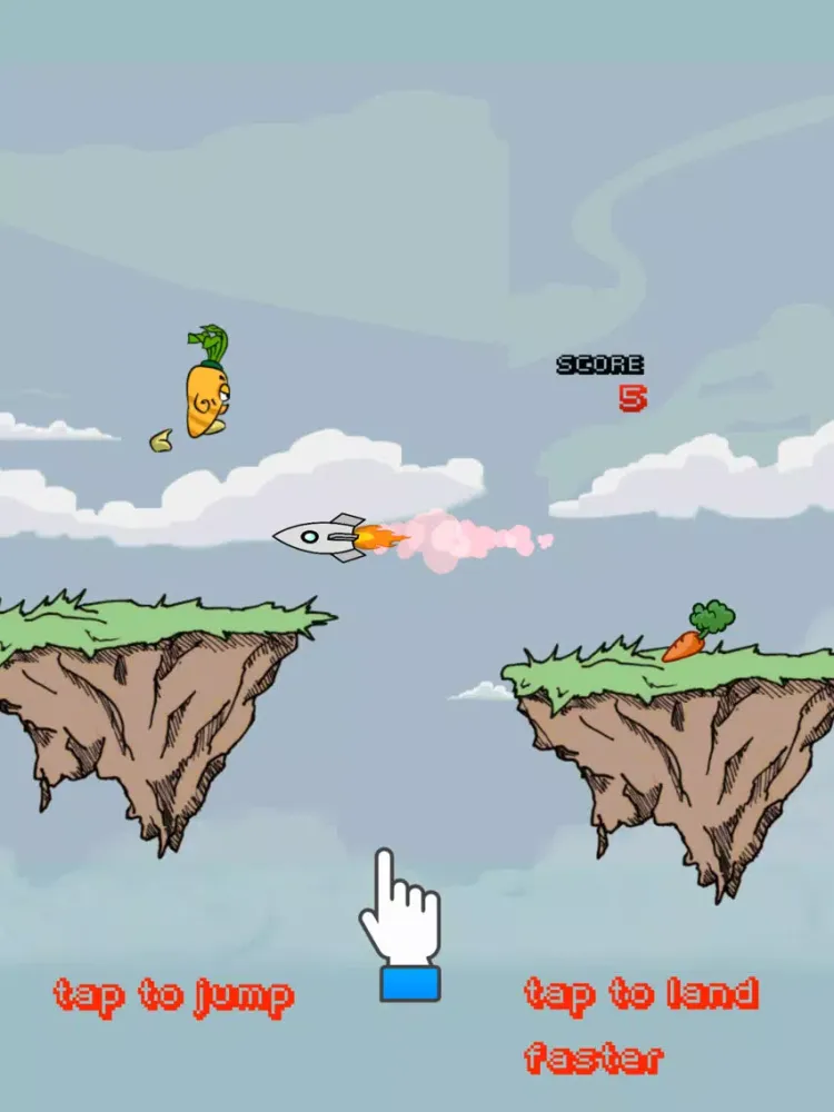 Jumpy Carrot - How Far Can You Run? iPad  Screenshots