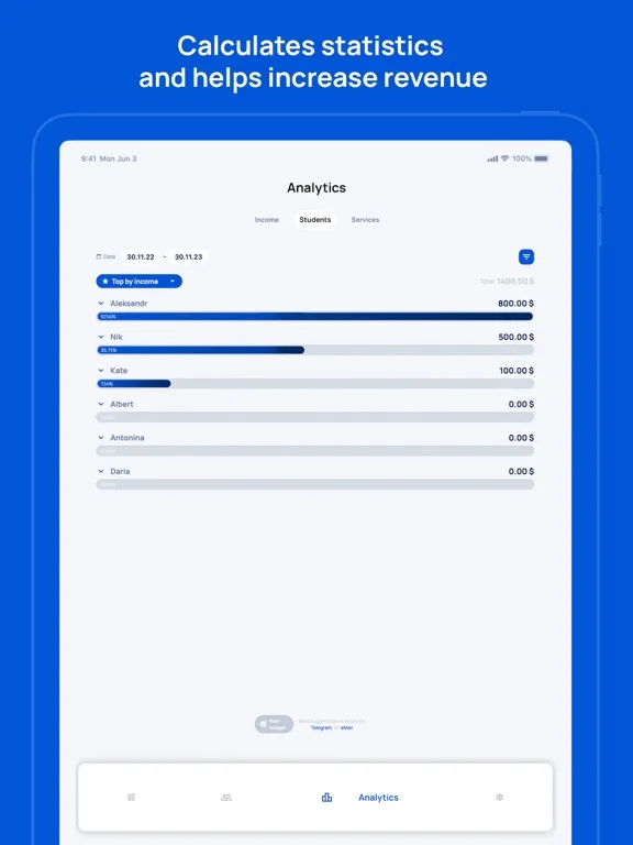 Скриншоты Tutor Pro calendar for teacher iPad 