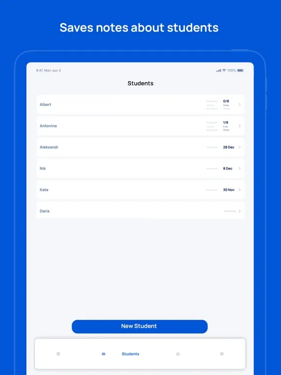 Скриншоты Tutor Pro calendar for teacher iPad 