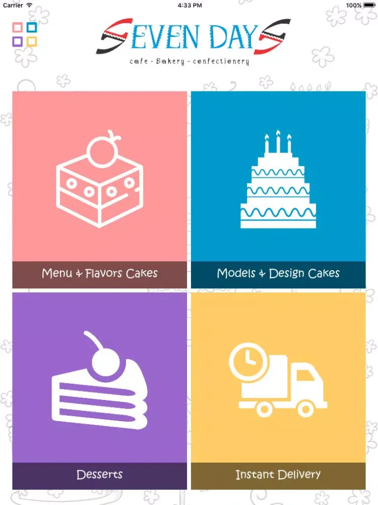 Capturas de tela do SevenDays Cakes iPad 