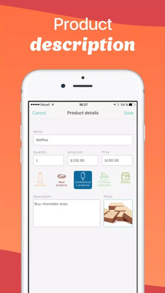 Tangkapan layar Avocadolist Shopping List, Family Grocery Lists