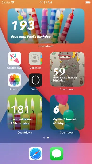 Capturas de tela do Birthday Countdown ‎