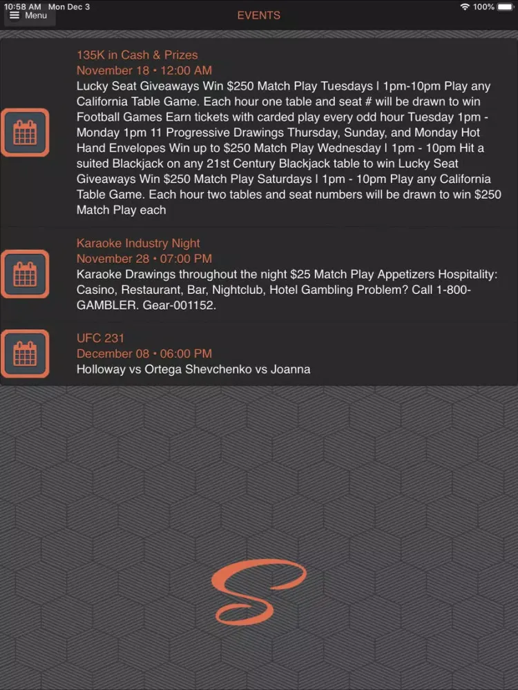 Capturas de pantalla de Seven Mile Casino Mobile App iPad 